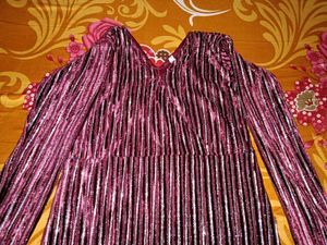 Full Sleeve Velvet Party Wear Dress