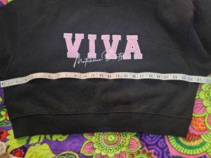 Viva Slogan Print Sweatshirt