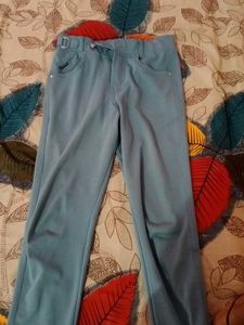 Blue Casual Pants