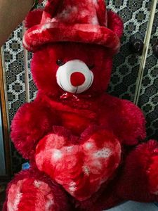 Big Red Teddy Bear with Heart