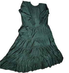 Dark Green Tiered Maxi Dress