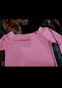 Cute Pink Long Sleeve Top