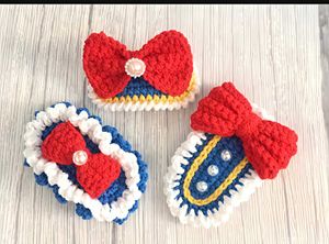 Crochet Bow Hair Pin/Clip