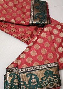 Elegant Rust Floral Saree
