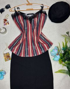 Zara Top And Pencil Skirt 🖤