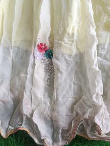 Ivory &amp; Gold Embroidered Skirt /Lehenga