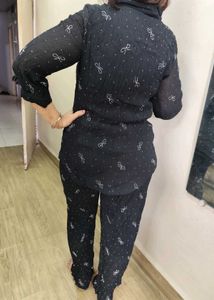 Black Printed Co-ord Set
