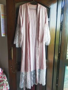 Satin Robe/Coverup by URBANIC with Lace