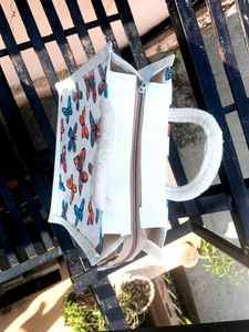 Butterfly Print Tote Bag