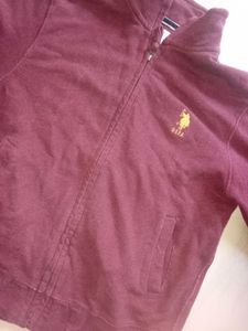 USPA Full Zip Burgundy Sweatshirt