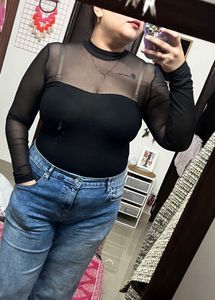 Sheer Black Bodysuit