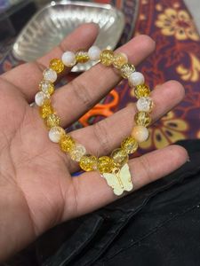 yellow Butterfly Charm Bracelet