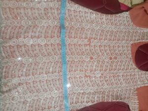 Peach Lace Overlay Dress