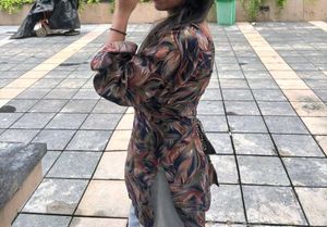 Patterned Long Sleeve Top