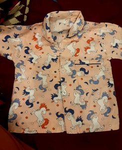 Unicorn Pajama Set and Panda Night Dress For 1/2 Y