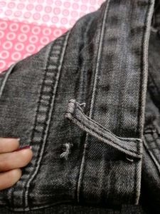 Trendy Grey Wash Jeans - 26-28 size