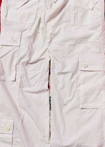 White Cargo Pants for Women - Relaxed Fit