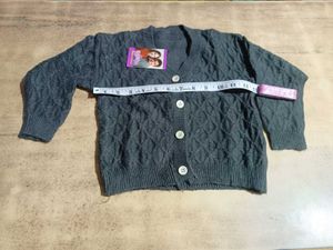 Gray Knit Cardigan