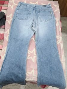 Light Wash Flared Denim Jeans