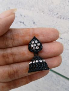 Black Jhumka Earrings