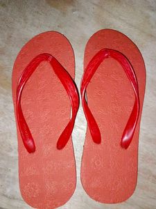 Red Floral Flip-Flops