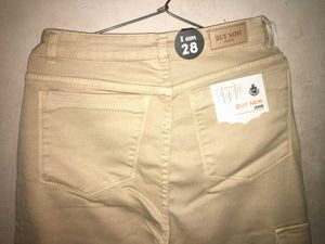 Beige Cargo Jeans