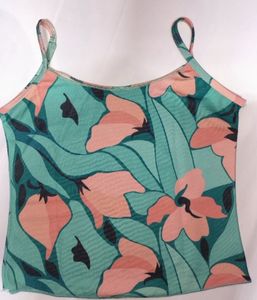 Cute multi color flower themed tank top