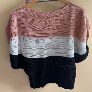 Cute Heart Pattern Knit Top