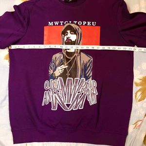 Purple Eminem Graphic Print Tee