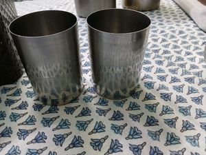 Steel Kitchen Canisters And Glass Jug