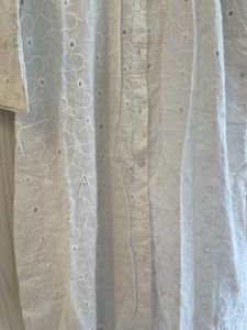 White Embroidered Shirt Dress