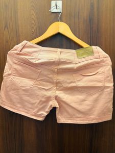 Pink Denim Shorts