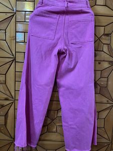Pink Wide Leg Jeans by Madame
