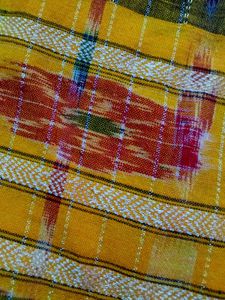 Vintage Teal &amp; Yellow Saree