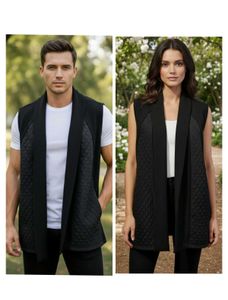 black long Unisex jacket Free Size For M L XL