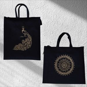 Beautiful Black Canvas Bag Combo For Gifting