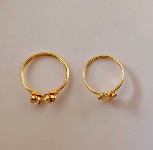 Gold Rings with Gemstone Details