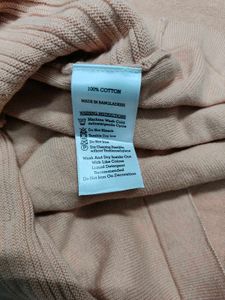 Peach Half-Zip Pullover Sweater