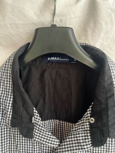 Black And white check Shirt