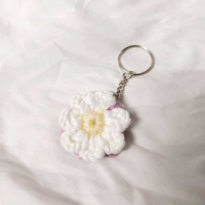 Crochet Yellow Flower Keychain 🌸🌸🌸
