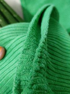 Green Corduroy Flare Leg Pants