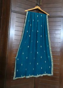 Women Green Silk Zari Embroidery Sharara Suit