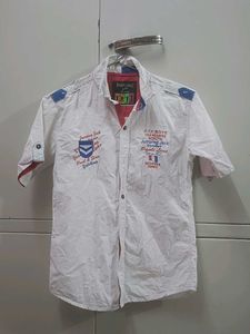 Boys White Casual Shirt