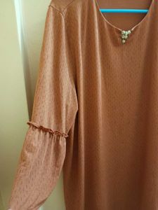 Minimalistic Nude Pink Coloured Tunic Top