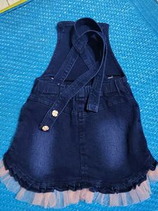 Cute Unicorn Denim Dress Set