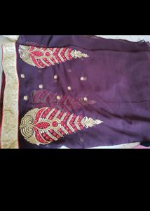 Silk Embroidered Saree With Blouses