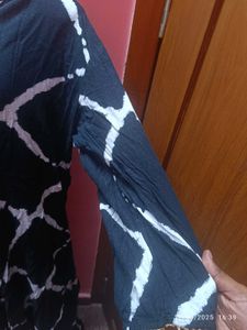 Xxl Printed Black Dress