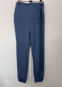 Blue Ribbed Joggers