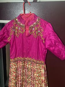 Beautiful Magenta Indowestern Gown
