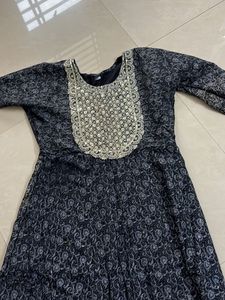 Embellished Floral Print Dress